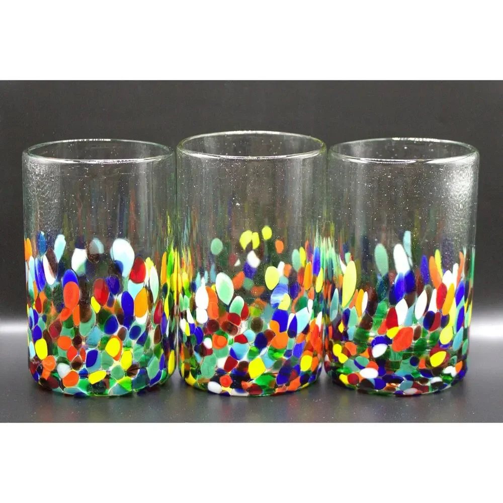 3 Granata Confetti Highball Glasses 5